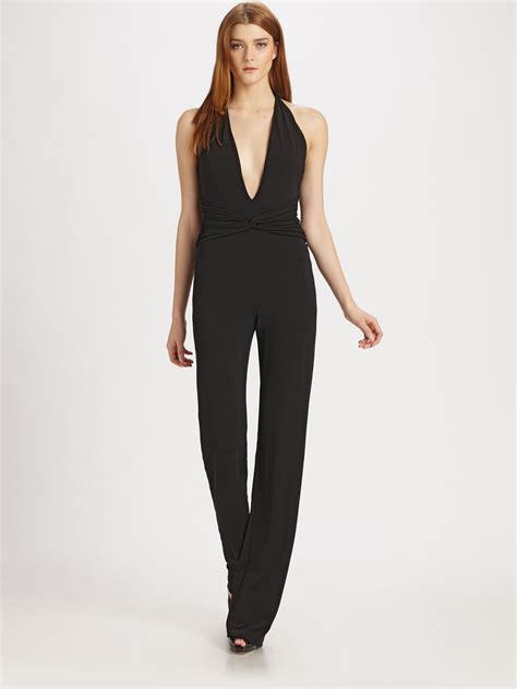 michael kors black jumper|Michael Kors black jumpsuit halter.